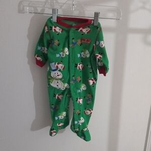 Carter's Festive Green Snowman Footie